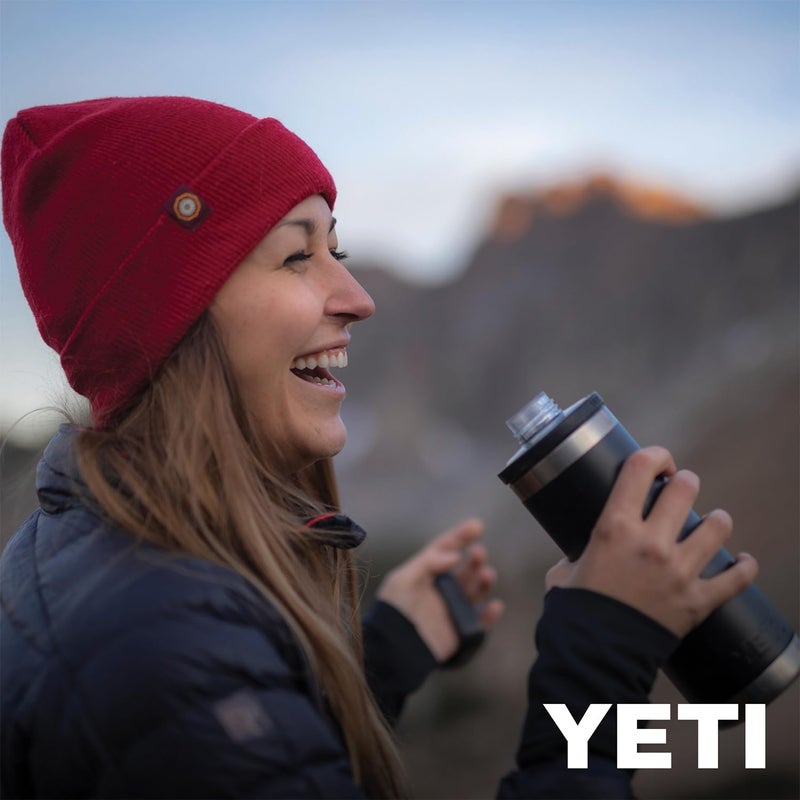 YETI زجاجة رامبلر سعة 18 أونصة، مانعة للتسرب، معزولة بالفراغ، من الفولاذ المقاوم للصدأ مع غطاء شوق، أحمر كرمة برية - Image 4
