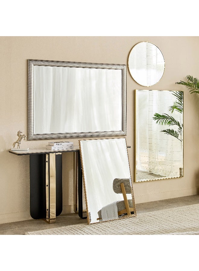 Home Box Sabrina Loft Metal Round Wall Mirror - Gold Finish - Image 4