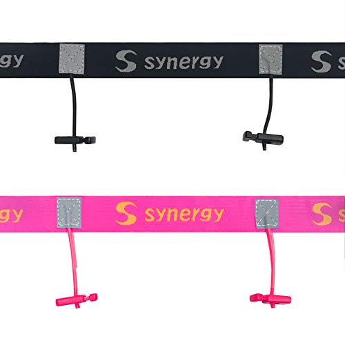 Synergy Running/Triathlon Race Day Number Belt 2-Pack (Black/Pink 2-Pack) - Image 2