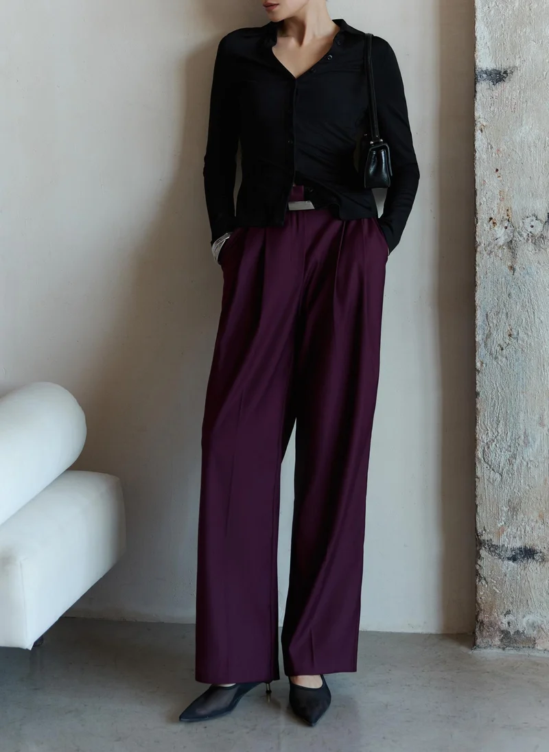Lichi Loose-fitting trousers with waist pleats