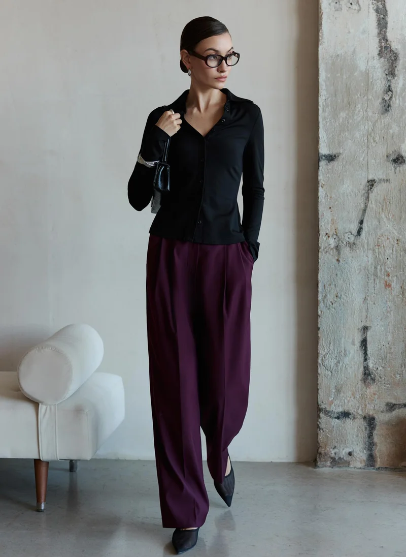 Lichi Loose-fitting trousers with waist pleats
