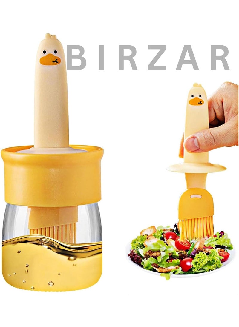 BIRZAR - BIRZAR Sauce and Oil Bottle with Silicone Brush for Cooking BBQ Kitchen and 4 Hole Non Stick Egg Frying pan with Detachable Wooden Handle Multi Purpose Frying pan for Omelet uttapam idli Burger - Image 1
