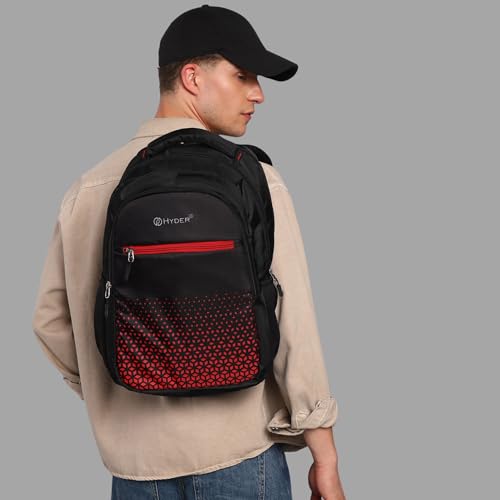 HYDER Glitch 35L Multipurpose Backpack For Men,Women, Boys And Girls Bags for College, School, Travel, Office and Daily Use - Durable, Comfortable, and Stylish Bag/Backpacks (Black) - Image 2