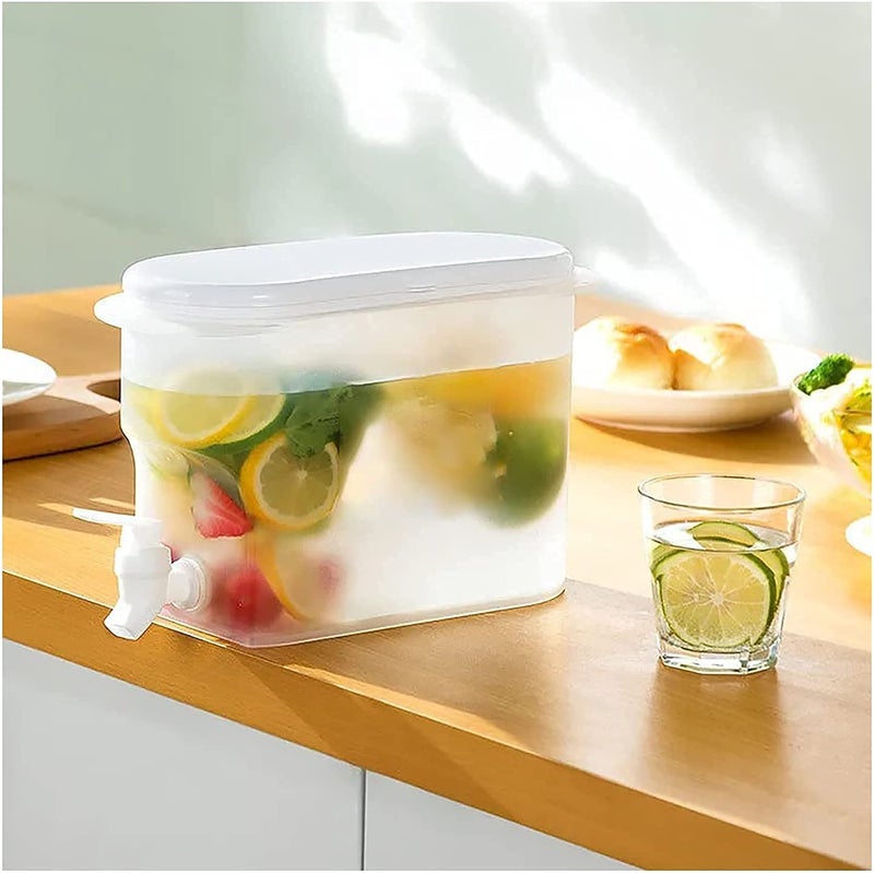 JENY Iced Beverage Dispenser Water Jug with Faucet 35 LTR Lemon Juice Jug Refrigerator Cold Kettle Lemonade Dispenser Household Cold Buckets Heat Resistant Pitcher Juice Ice Tea Wine Coffee 1 Pc - Image 3