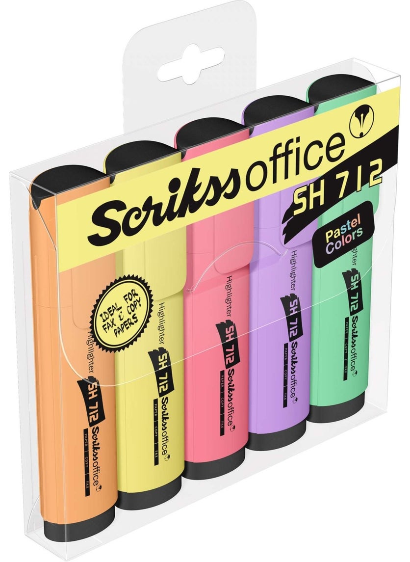 Scrikss Pastel Highlighter 5 Blister SH712  - Image 1