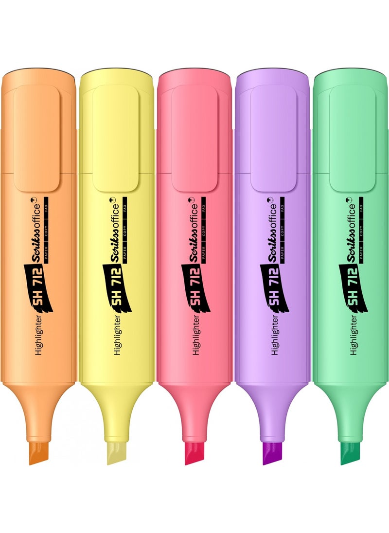 Scrikss Pastel Highlighter 5 Blister SH712  - Image 2