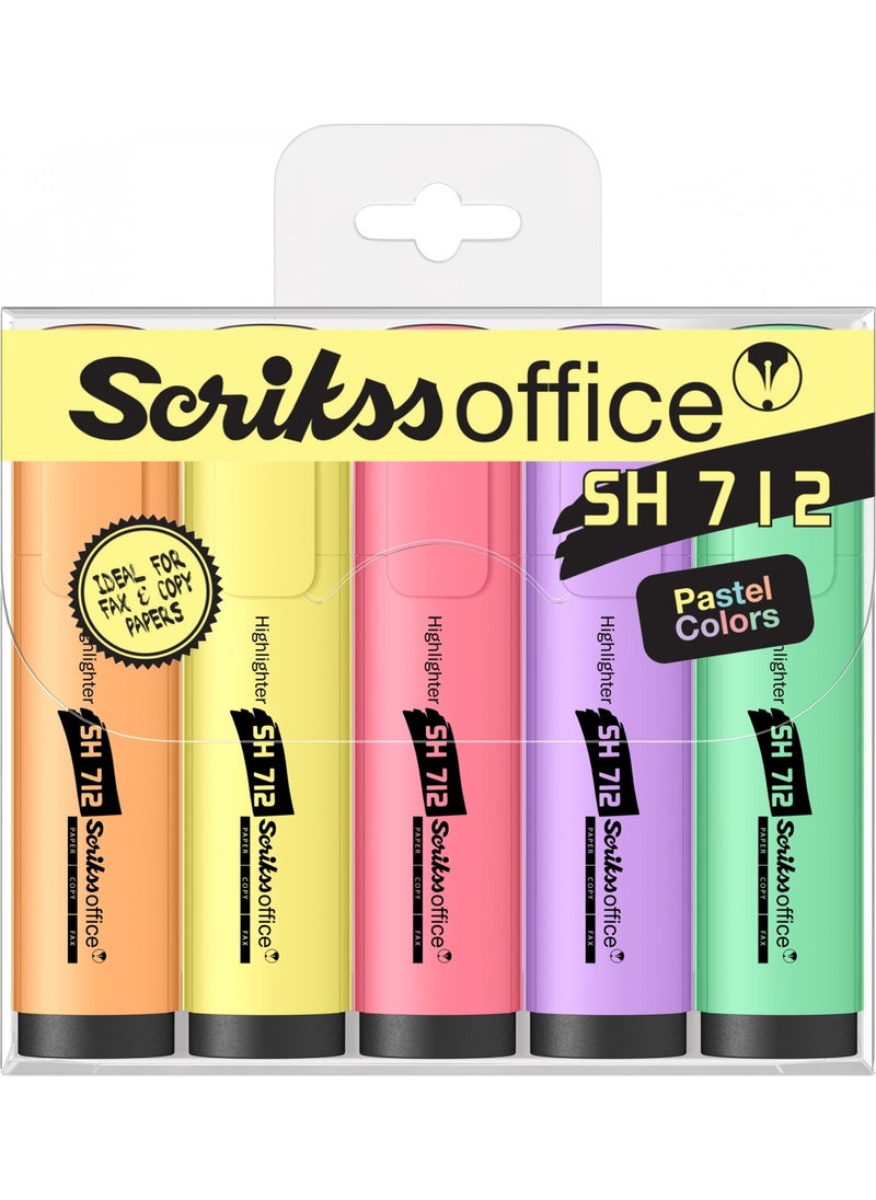 Scrikss Pastel Highlighter 5 Blister SH712  - Image 3