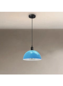 Riolight Modern, vintage, retro, rustic Light Blue 1XE27 Socket Metal Single Pendant Chandelier DIAMETER: 30CM 
