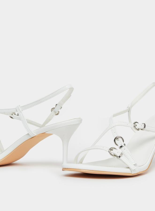 Styli Strappy Heel Sandals with Buckle Detail - Image 3