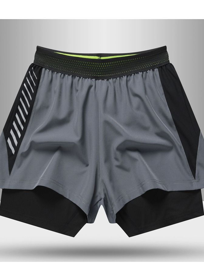 UTDOORWEAR Men's Summer Speed Drying Sports Fake Two Swimming Shorts - Image 3