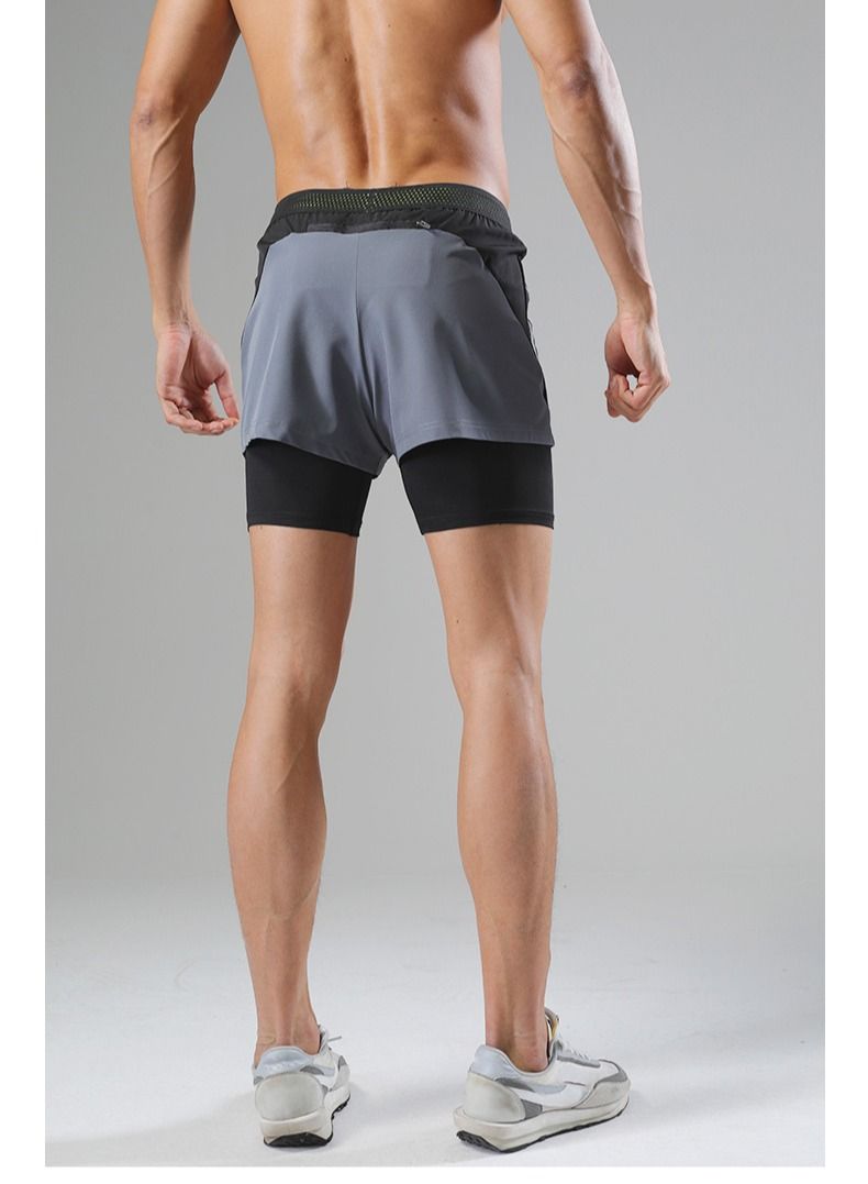 UTDOORWEAR Men's Summer Speed Drying Sports Fake Two Swimming Shorts - Image 2