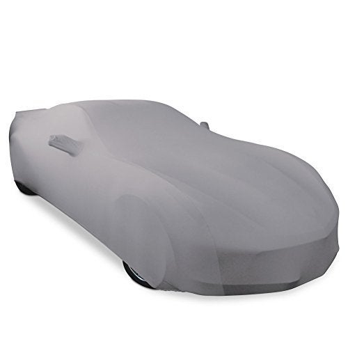 SR1 Performance C7 Corvette Indoor Car Cover - Custom Fit Ultraguard Stretch Satin Dust Proof, High End with Storage Bag for 2014-2019 Stingray, Z51, Z06, Grand Sport Corvettes (Silver) - Image 5
