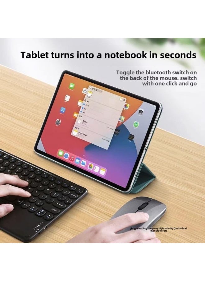 Wireless Mouse Bluetooth Dual-Mode Mute Laptop Office Game Universal Rechargeable External Receiver Mouse-Specifications:Black [official⭐Battery Version] Powerful Battery Life + Wireless 2.4g - Image 5