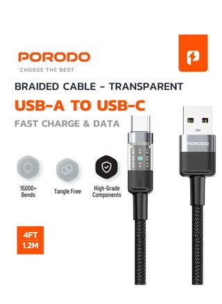 USB-A to Type-C 1.2m - Black