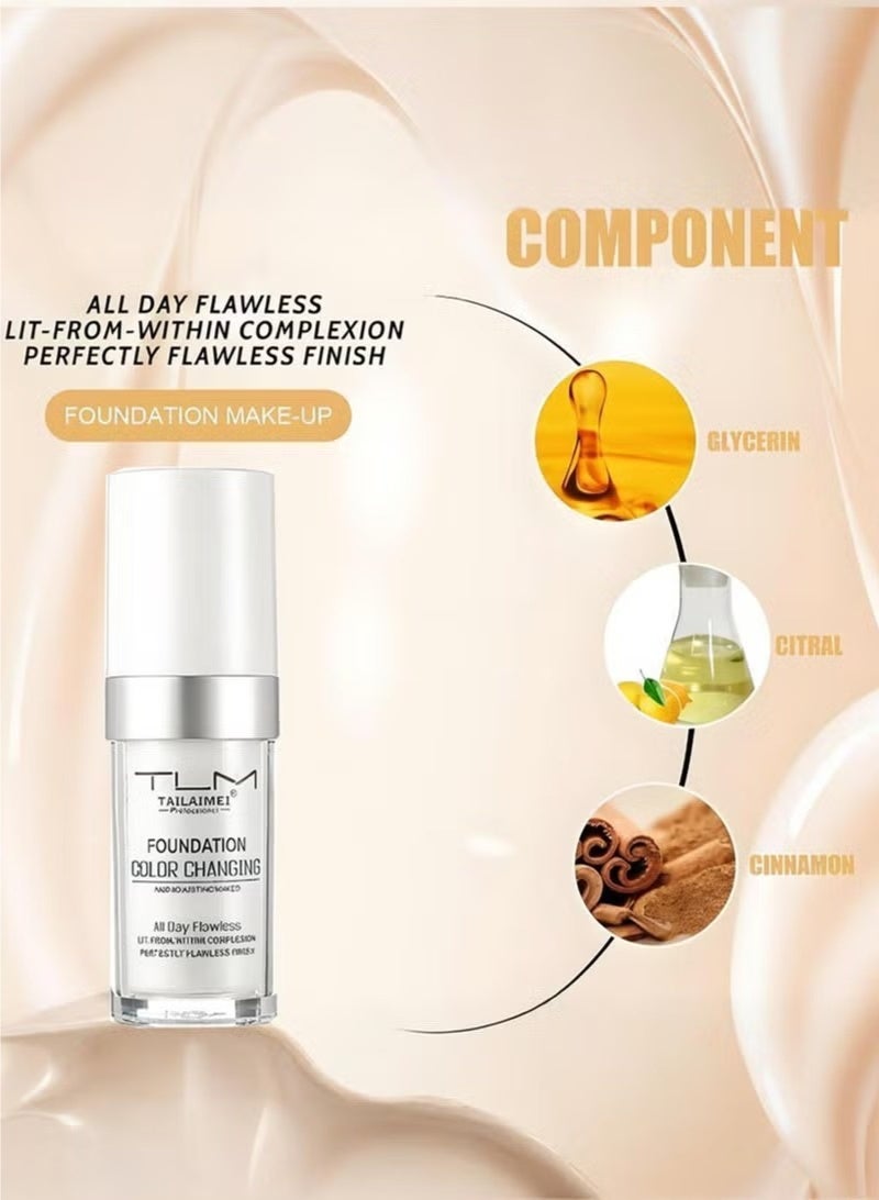 تي إل إم كريم أساس سائل متغير اللون من TLM عدد 2 – كريم BB من ReviGLam مع SPF15، خافي عيوب وقاعدة مكياج بتركيبة مرطبة وتغطية كاملة، يخفي التجاعيد والخطوط الدقيقة، بتركيبة تتكيف مع لون البشرة، مناسب لجميع أنواع ودرجات البشرة - Image 3
