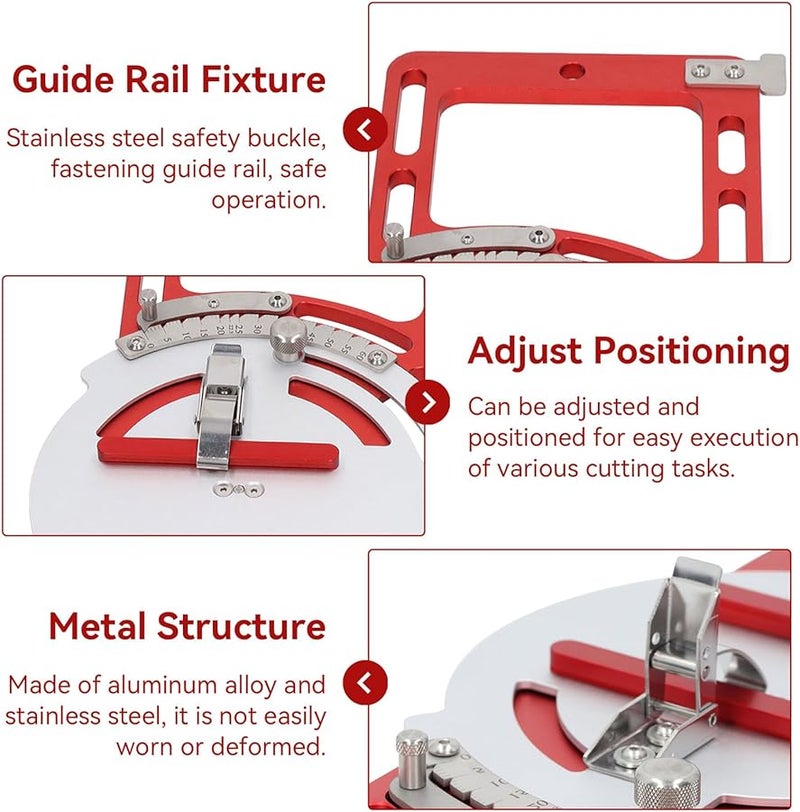 Metal Square Guide Rail Clamp Adjustable Electric Saw Track for Woodworking Engraving Machine Plate Slotting Cut - Image 5