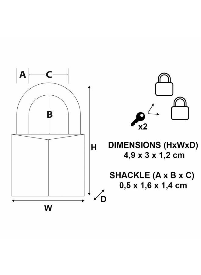 Master Lock 30 mm Solid Brass Body Padlock - Image 3