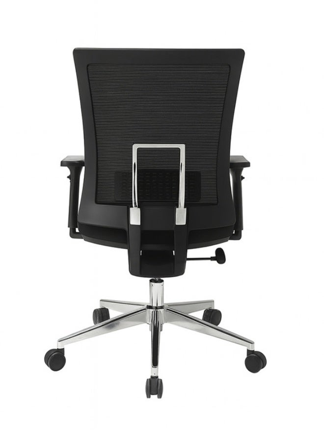 YI ONE Executive Office Chair CH-247B – Mesh Computer Chair with Ergonomic Low Back Design, Swivel Chair with Height Adjustment, Adjustable Armrests, Wheels, Black, 66×66×110 cm - Image 4