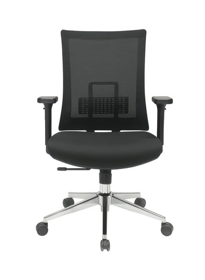 YI ONE Executive Office Chair CH-247B – Mesh Computer Chair with Ergonomic Low Back Design, Swivel Chair with Height Adjustment, Adjustable Armrests, Wheels, Black, 66×66×110 cm - Image 2