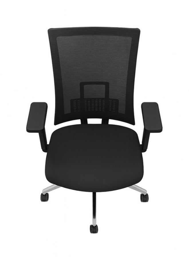 YI ONE Executive Office Chair CH-247B – Mesh Computer Chair with Ergonomic Low Back Design, Swivel Chair with Height Adjustment, Adjustable Armrests, Wheels, Black, 66×66×110 cm - Image 5