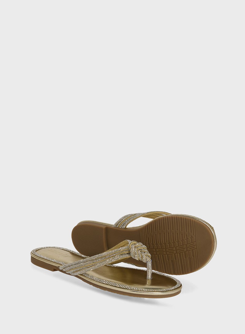 Khizana Sparkly Thong Sandal - Image 3