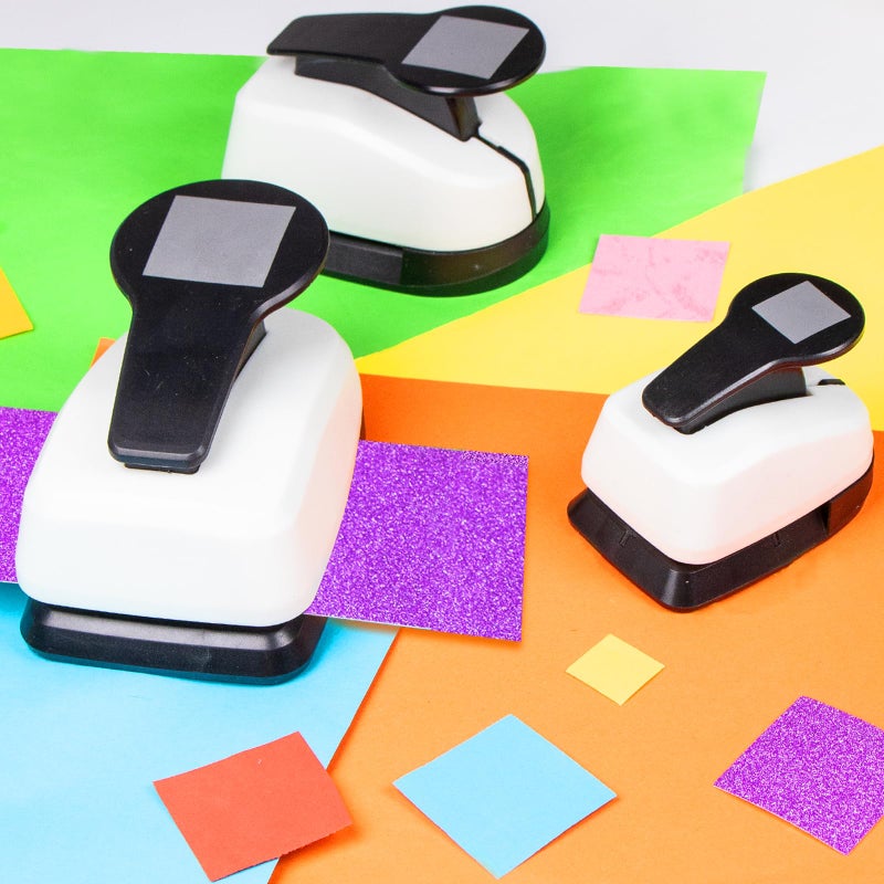 HKKYO Square Hole Puncher Square Paper Punch Shape Punches for Paper Crafts - Image 3