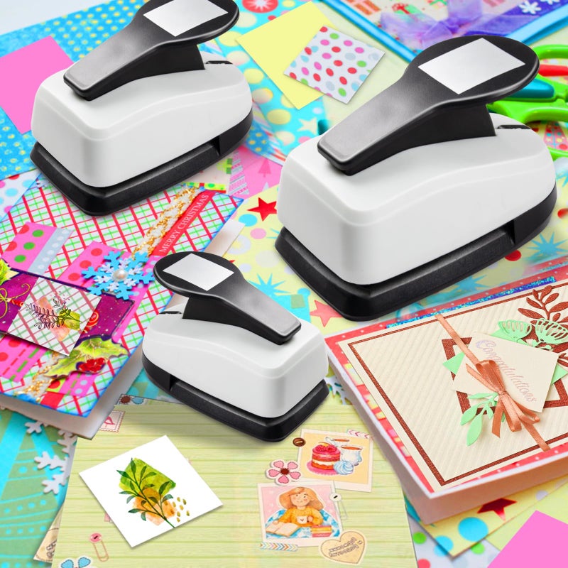 HKKYO Square Hole Puncher Square Paper Punch Shape Punches for Paper Crafts - Image 2