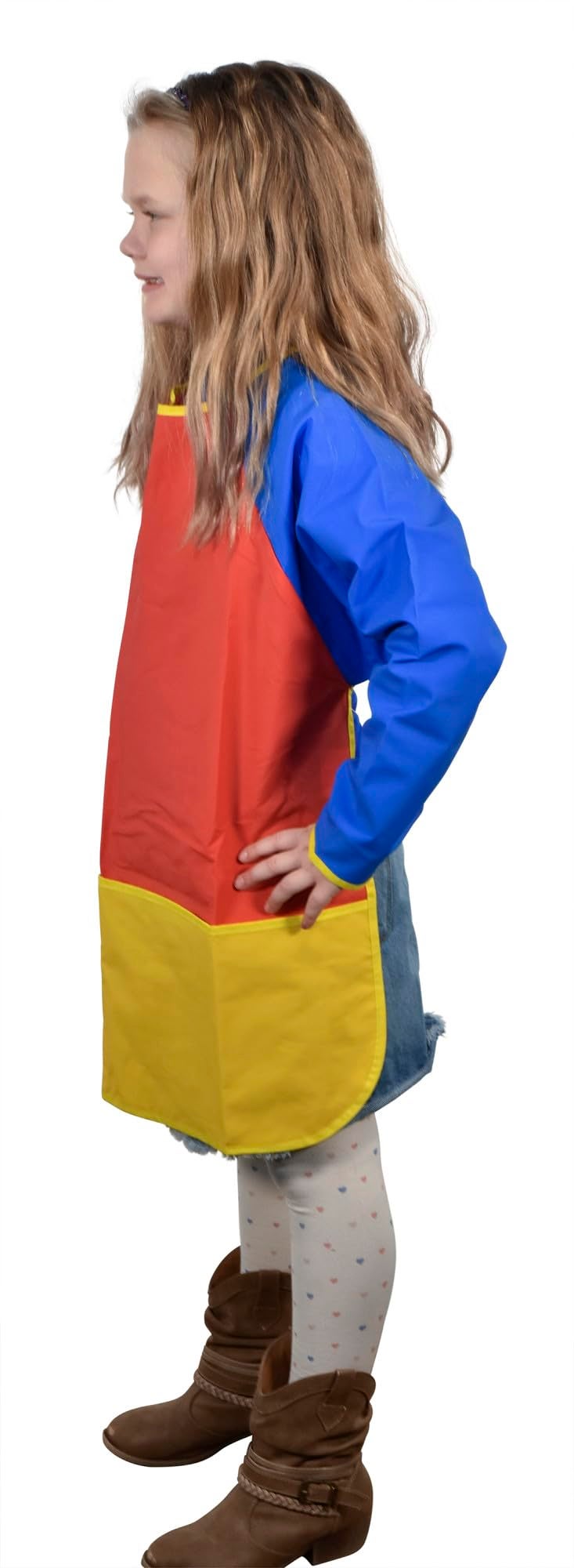 School Smart Full Protection Vinyl Smock, 6 to 8 Years, Multiple Colors - Image 2