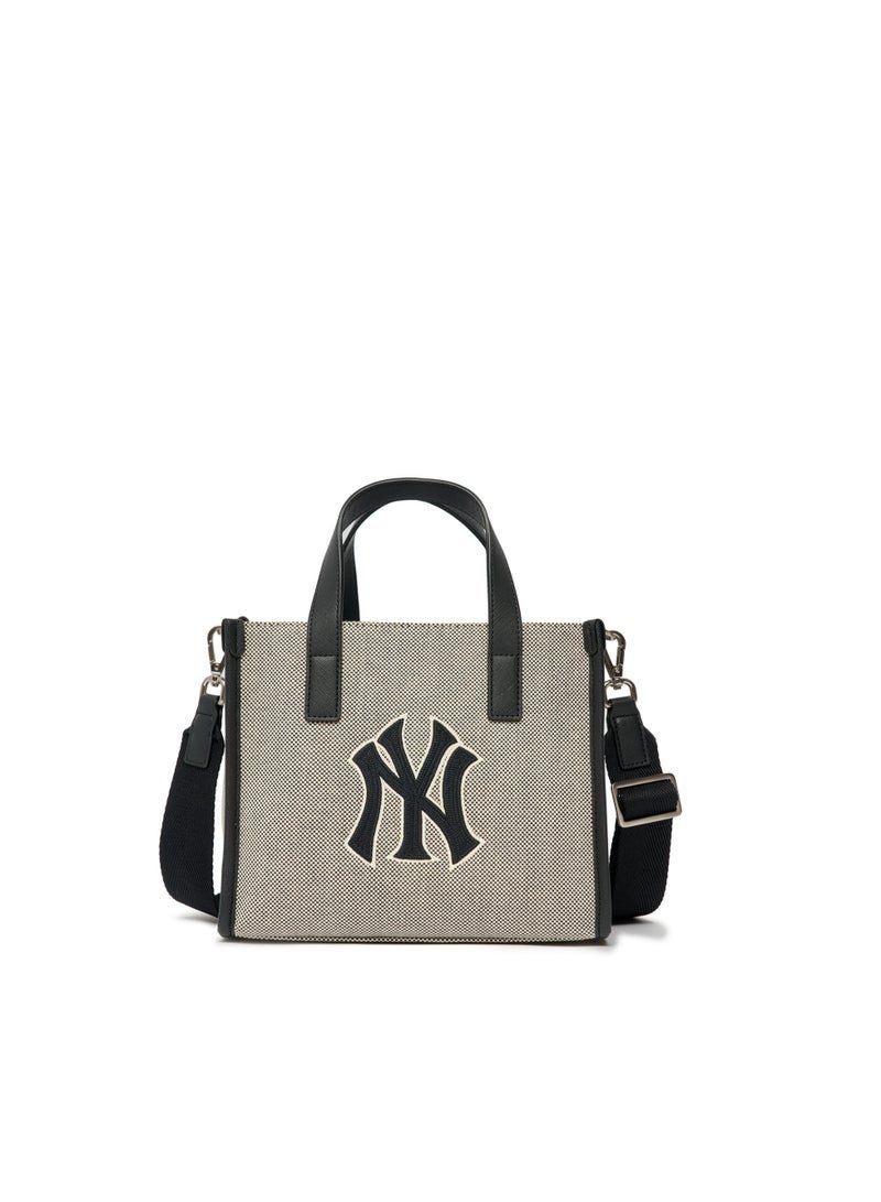 MLB Canvasg Tote Bag Shopping Bag Handbag Shoulder Bag Small Size Black - Image 1
