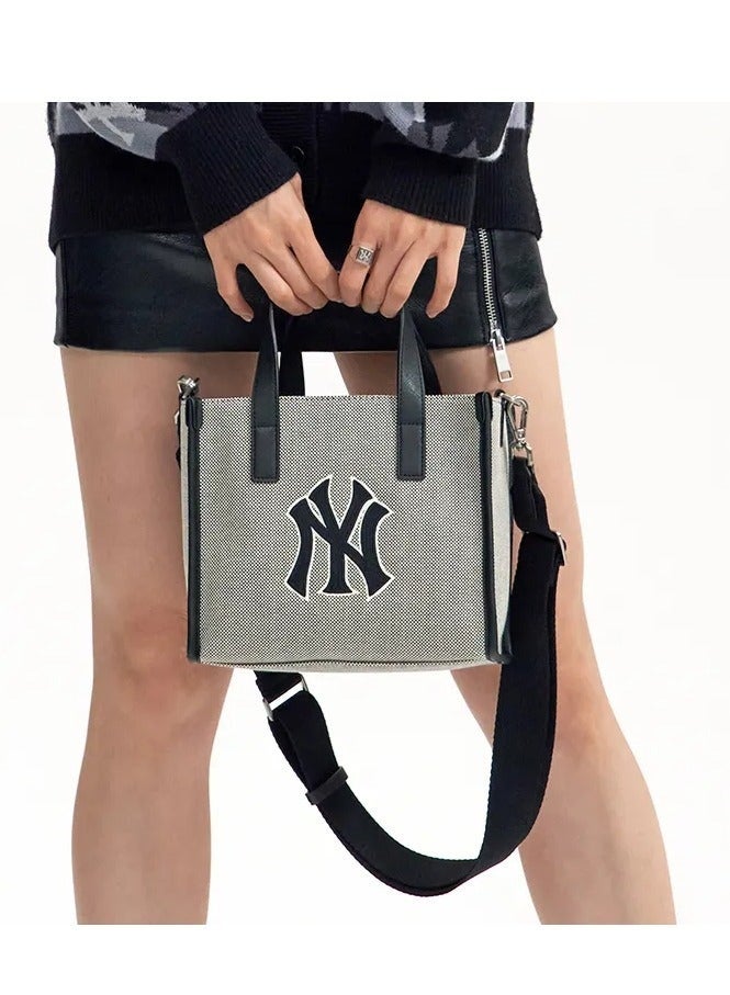 MLB Canvasg Tote Bag Shopping Bag Handbag Shoulder Bag Small Size Black - Image 4