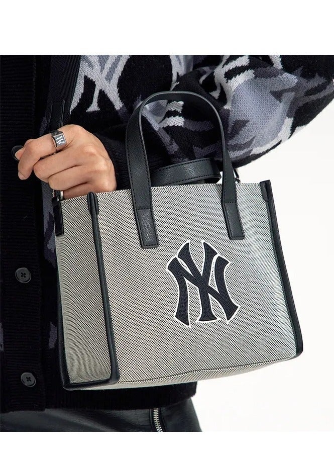MLB Canvasg Tote Bag Shopping Bag Handbag Shoulder Bag Small Size Black - Image 5