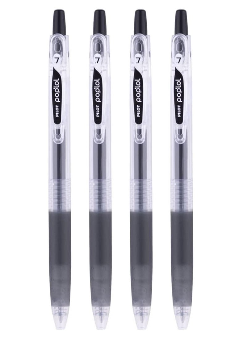 PILOT 4-Piece Gel Ink Roller Pen Black Ink - Image 1