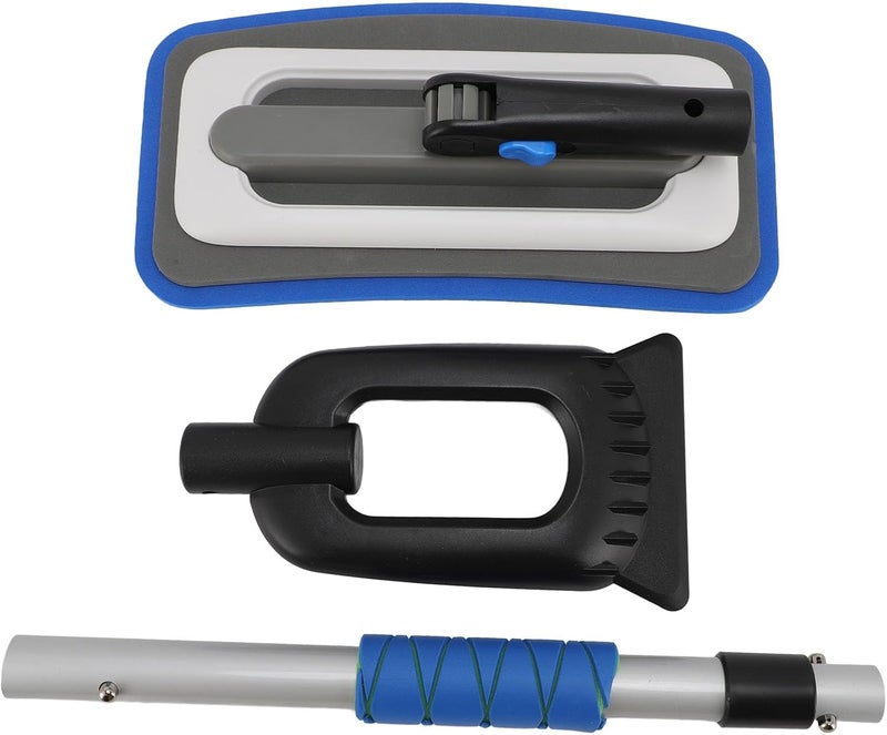 Car Snow Scrapers Aluminium Alloy, Snow Broom Ice Scraper for Car Windshield, Efficient Snow Removal Tool with Ergonomic Handle, Foldable Snow Brush Ice Scraper for Cars and Home U (Blue) - Image 1