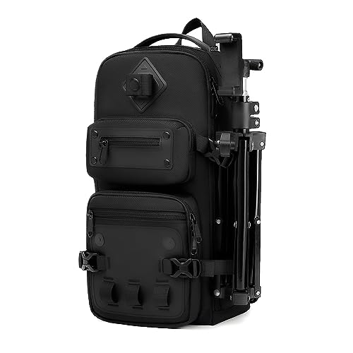 OZUKO Multipurpose Sling Bag for Men, Large Capacity Crossbody Shoulder Bag Waterproof Sling Chest Backpack with Tripod Holder Fit for Outdoor Travel Photography (Black) - Image 1