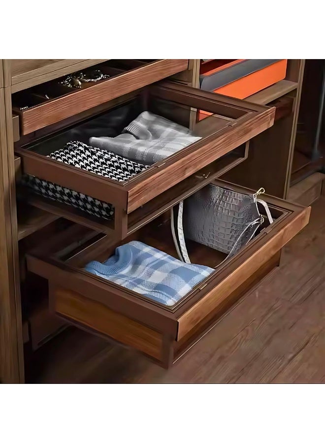 eurocliq Pull-Out Sliding Wardrobe Organizer with Detachable Baskets  - Image 1