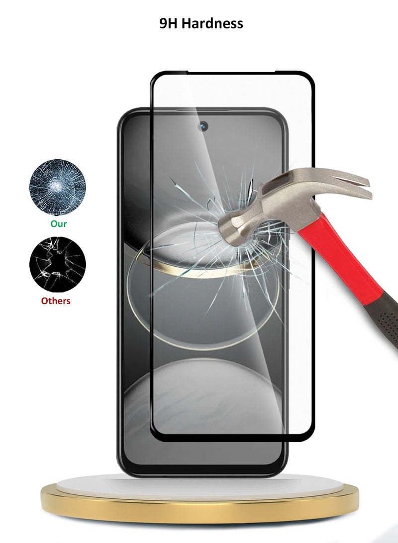 دبليو تيك واقي شاشة زجاجي مقسى من سلسلة Tecno Spark 30C 4G / 5G 2024 Premium E2E Series Full Glue Full Glue (MSGECN) - شفاف / أسود - Image 3