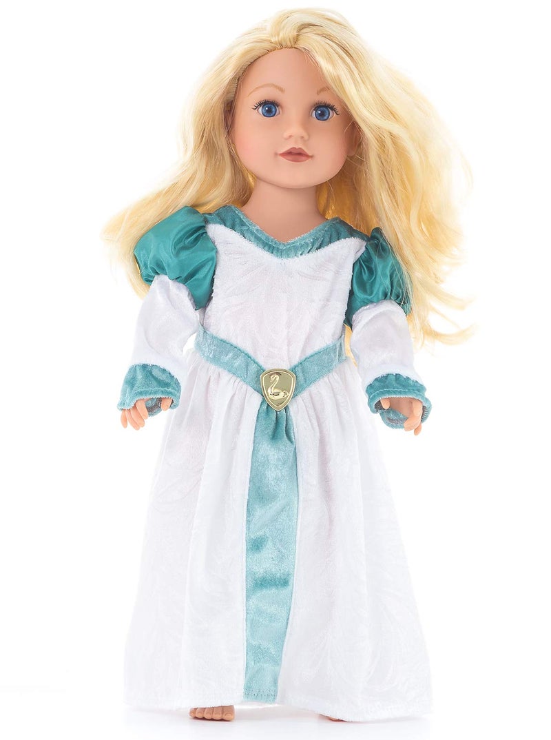 Little Adventures Swan Princess Doll Dress, White - Image 2