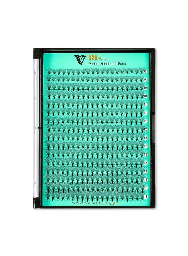 VAVALASH Premade Fans Eyelash Extensions 320 Fans 10D 14D 16D 20D 0.05 0.07 Thickness C/D Curl Middle Stem Heat Bonded Premade Fans Russian Volume Lash Extensions (320 Fans-14D-0.07-D-8-15Mm) - Image 1