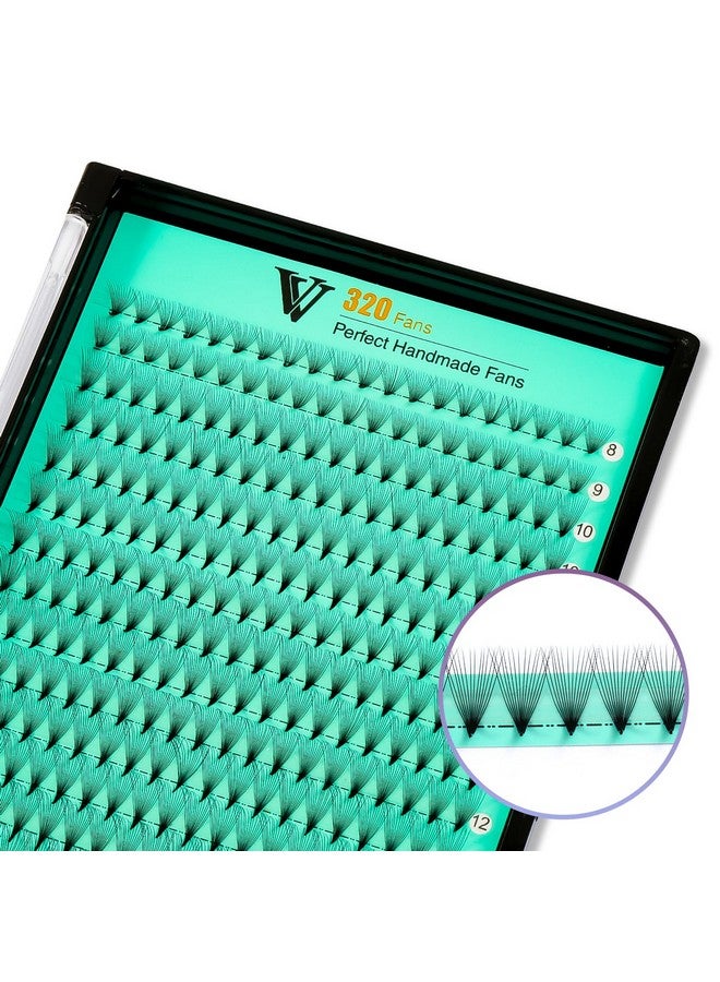 VAVALASH Premade Fans Eyelash Extensions 320 Fans 10D 14D 16D 20D 0.05 0.07 Thickness C/D Curl Middle Stem Heat Bonded Premade Fans Russian Volume Lash Extensions (320 Fans-14D-0.07-D-8-15Mm) - Image 2
