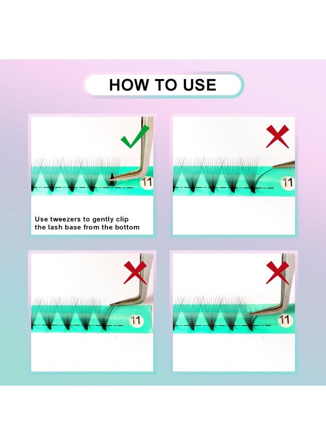 VAVALASH Premade Fans Eyelash Extensions 320 Fans 10D 14D 16D 20D 0.05 0.07 Thickness C/D Curl Middle Stem Heat Bonded Premade Fans Russian Volume Lash Extensions (320 Fans-14D-0.07-D-8-15Mm) - Image 5