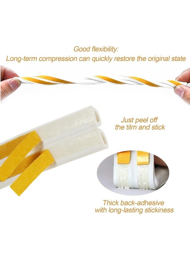 Door and Window Seal Strip, D-Type Self-Adhesive Seal Strip, Rubber Weatherstrip for Doors and Windows - Waterproof and Wind Noise Resistant Door Seal Strip (1 Roll of 2 Strips, Total Length 3 Meters)  - Image 3