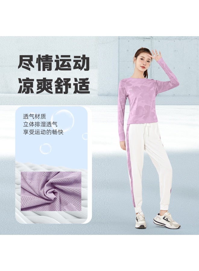 Fandimu Women's Sports Suit Spring Summer Breathable Yoga Fitness Clothing Outdoor Training Short Sleeve Long Sleeve Running Badminton Suit - Image 3