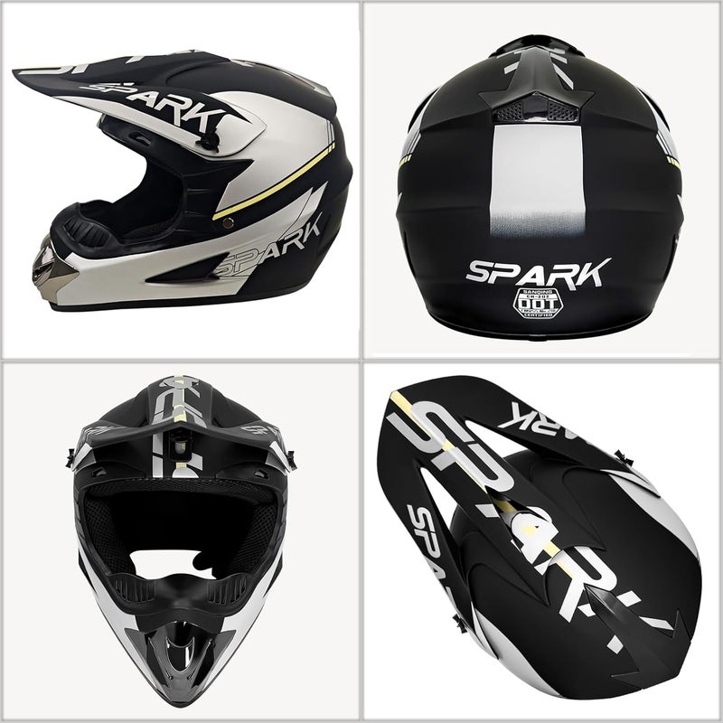 SanQing Youth Motocross Helmet Set with Goggles, Gloves, and Mask - DOT Approved - Image 2