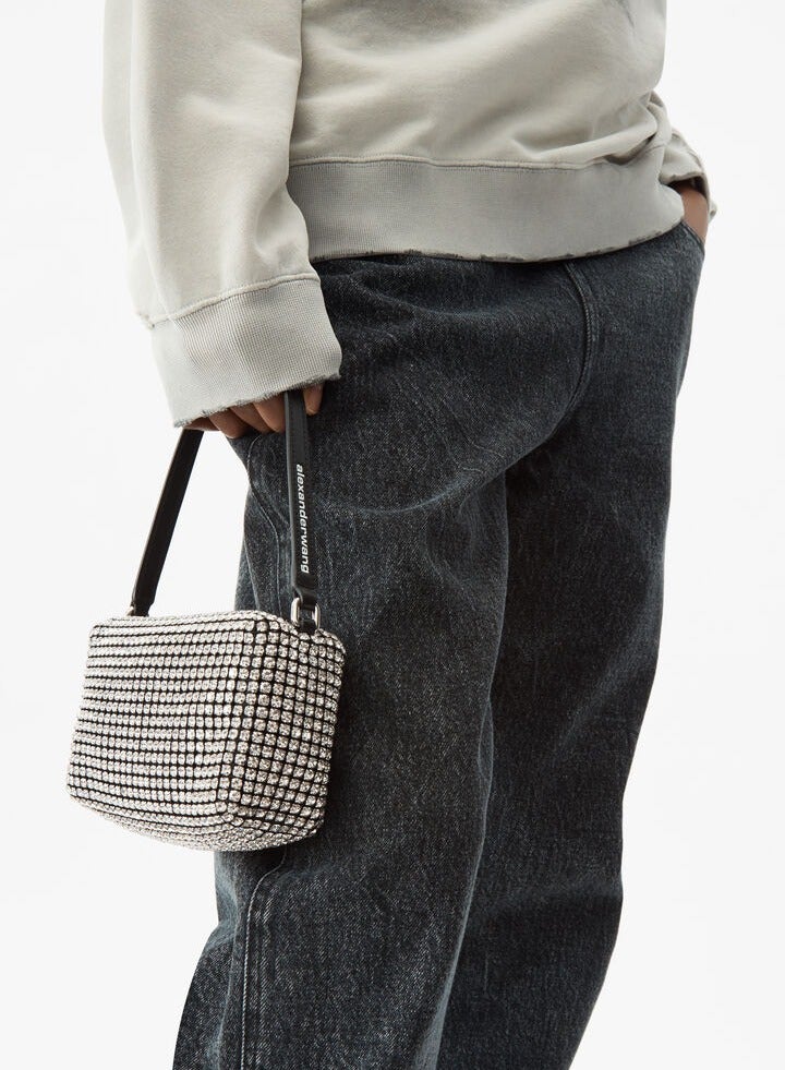 ALEXANDER WANG Borsa Heiress  Wang in tessuto con strass - Image 2