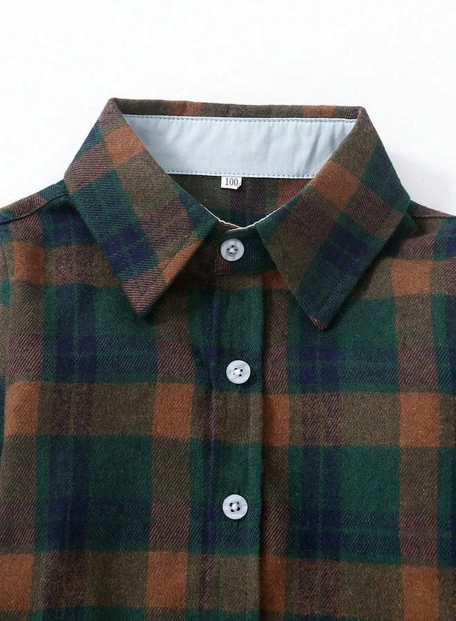 تايك تو قميص بطبعة مربعات وتفاصيل أزرار