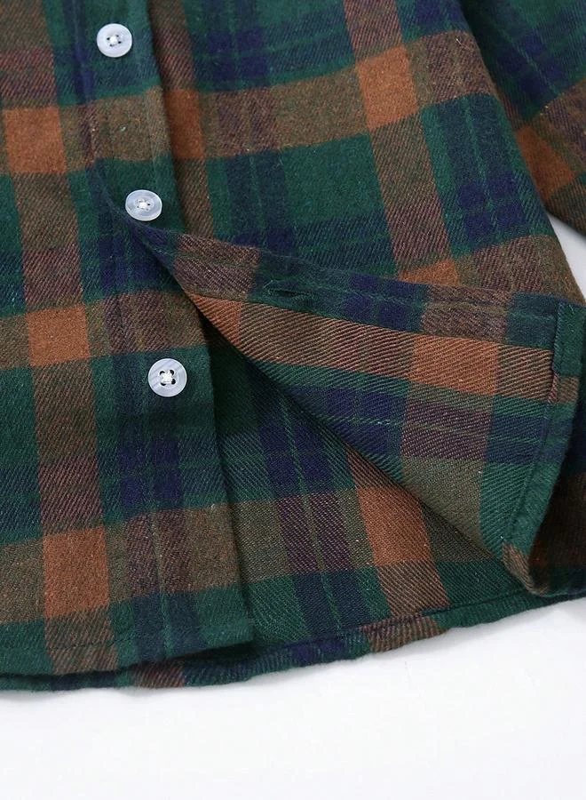 تايك تو قميص بطبعة مربعات وتفاصيل أزرار