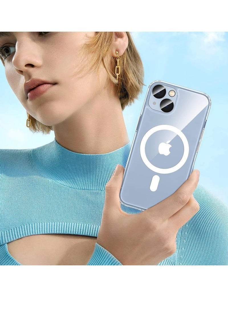 ELTRAZONE [SUPER 5-IN-1] MAGNETIC CASE FOR IPHONE 15 6.1" 2023 WITH 2-PACK SCREEN PROTECTOR + 2 CAMERA LENS PROTECTOR, YELLOWING RESISTANCE CLEAR MAGSAFE CASE FOR IPHONE 15 5G (CLEAR) - Image 5