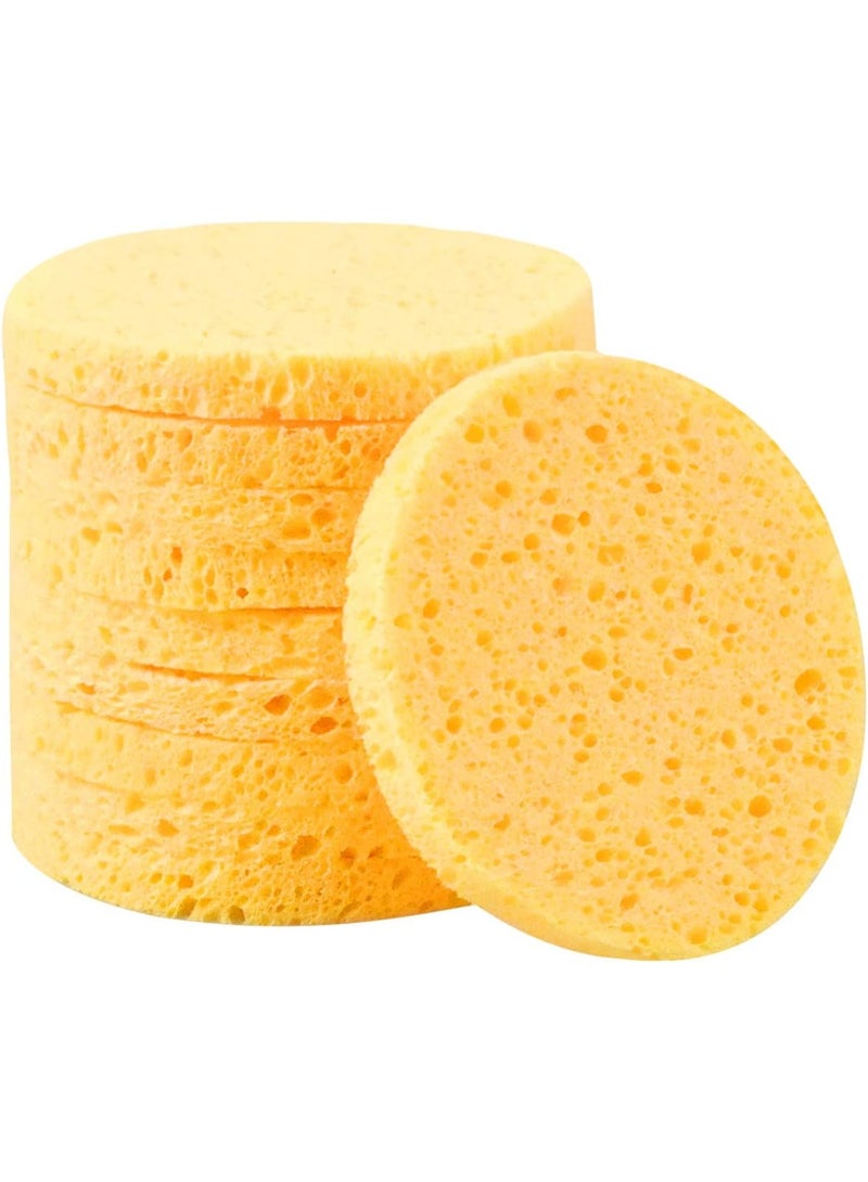 60 قطعة من إسفنجات الوجه، إسفنجة وجه من السليلوز، إسفنجات غسل وتنظيف الوجه، إسفنجات إزالة المكياج - Image 1