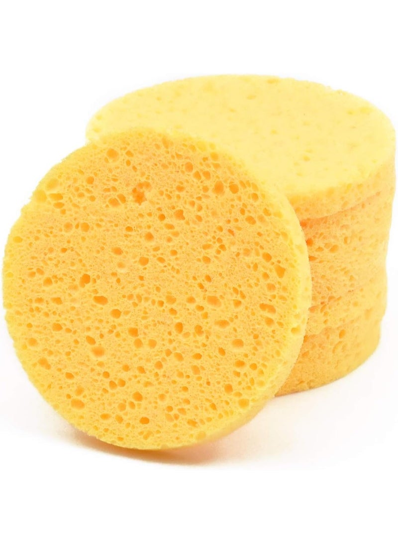 60 قطعة من إسفنجات الوجه، إسفنجة وجه من السليلوز، إسفنجات غسل وتنظيف الوجه، إسفنجات إزالة المكياج - Image 4