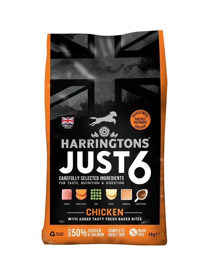 Harringtons Just 6 Chicken Grain Free Adult Dry Dog Food - Image 1
